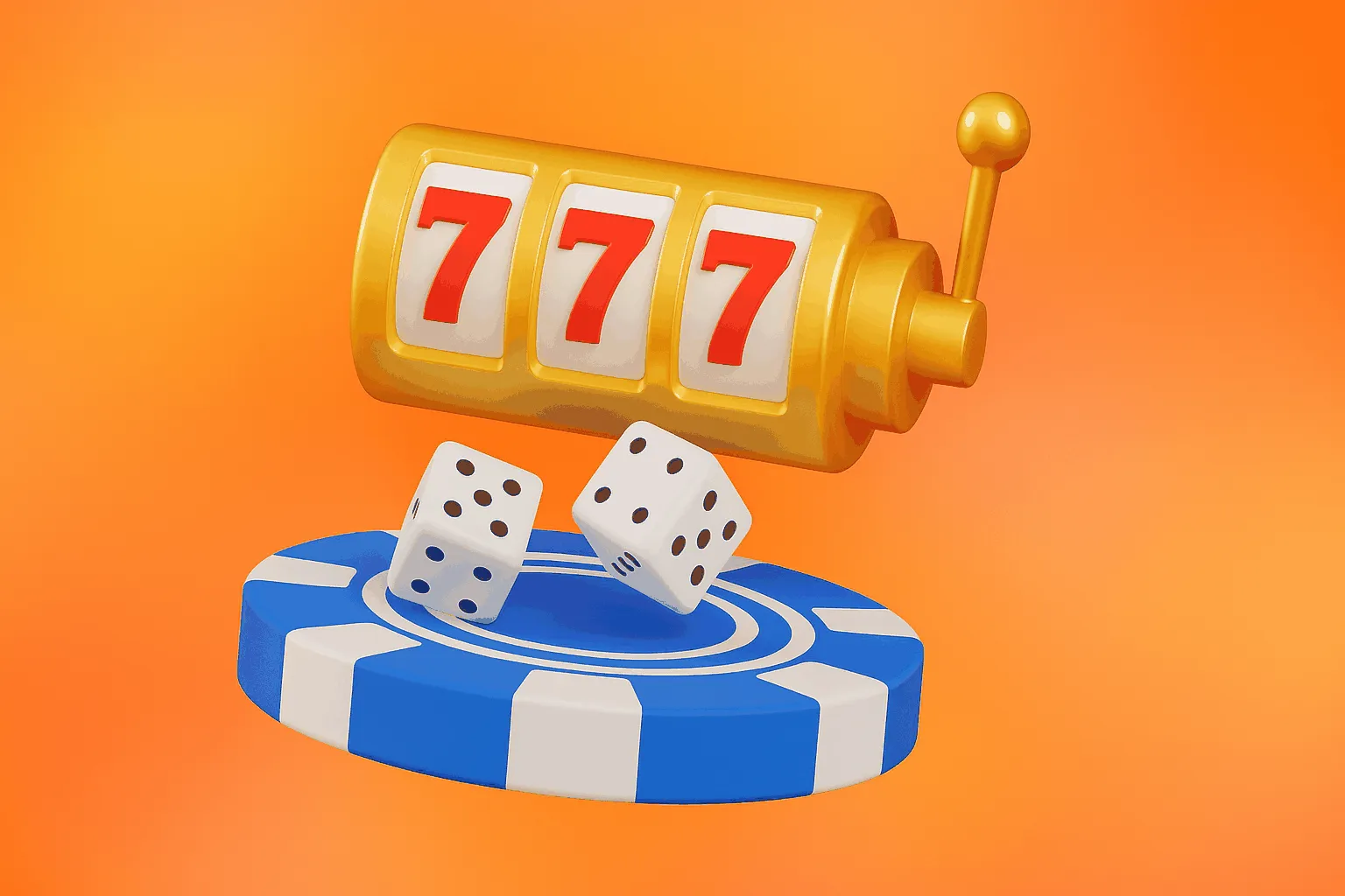 3D-Illustration eines Spielautomat 3D Spielautomat